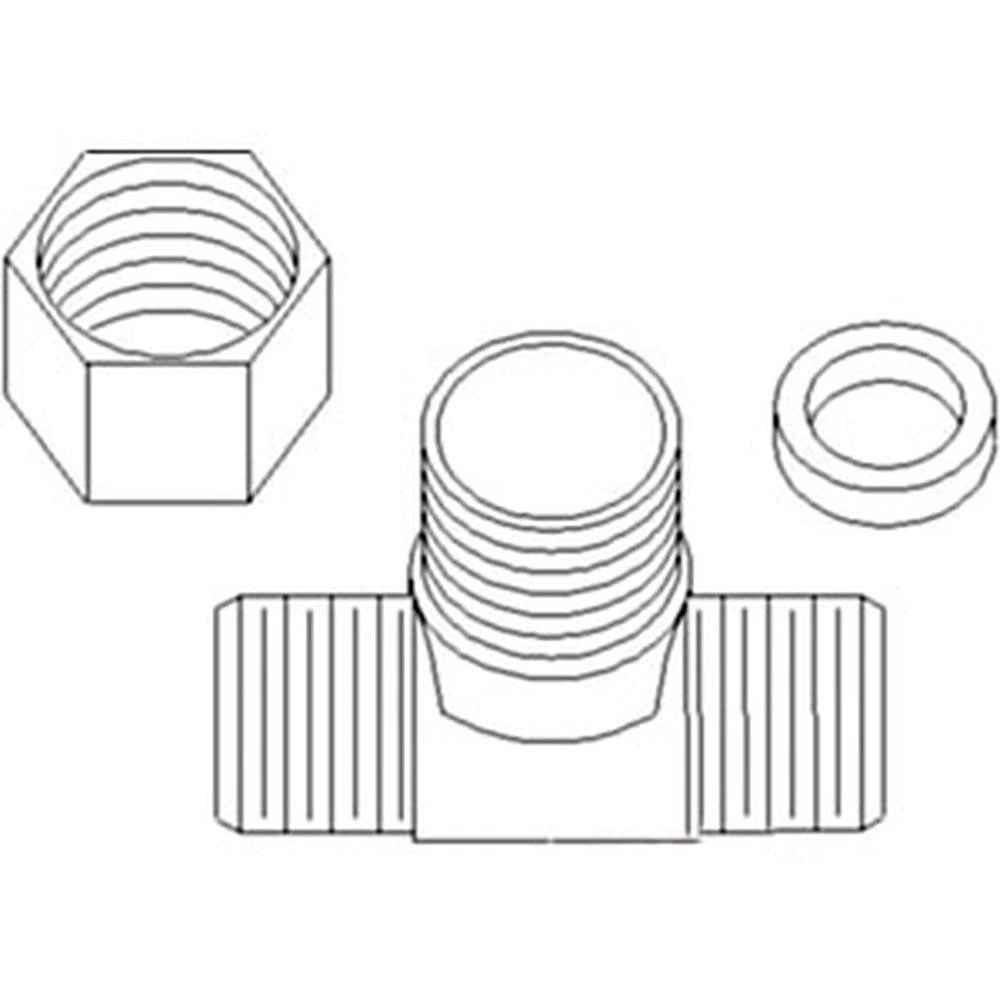 Fuel Injector Tee for John Deere 1020 2020 2510 2030 2440 2640 4030 2040 2520