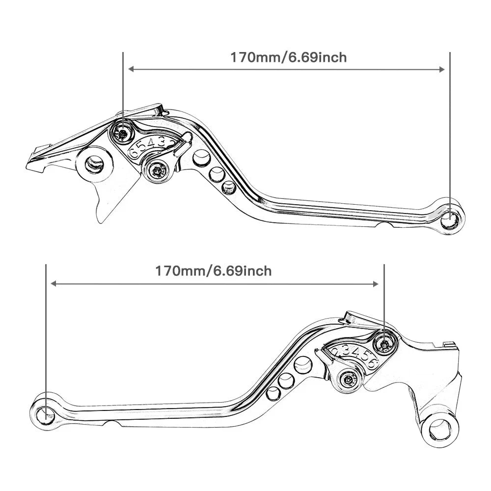 Aluminum Adjustable Brake Clutch Levers Pair for Suzuki GSX1300R Hayabusa (2008–2020)