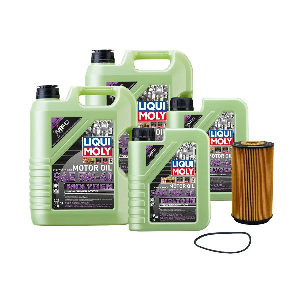 6L Liqui Moly Molygen 5W-40 Oil Change Kit for Audi W12 6.0/6.3L (2010–2023)