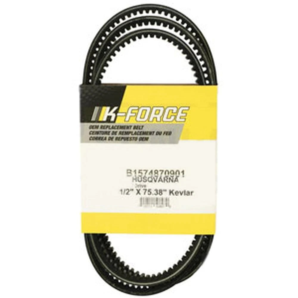 1/2" x 75 1/4" Cogged Hydro Belt for Husqvarna