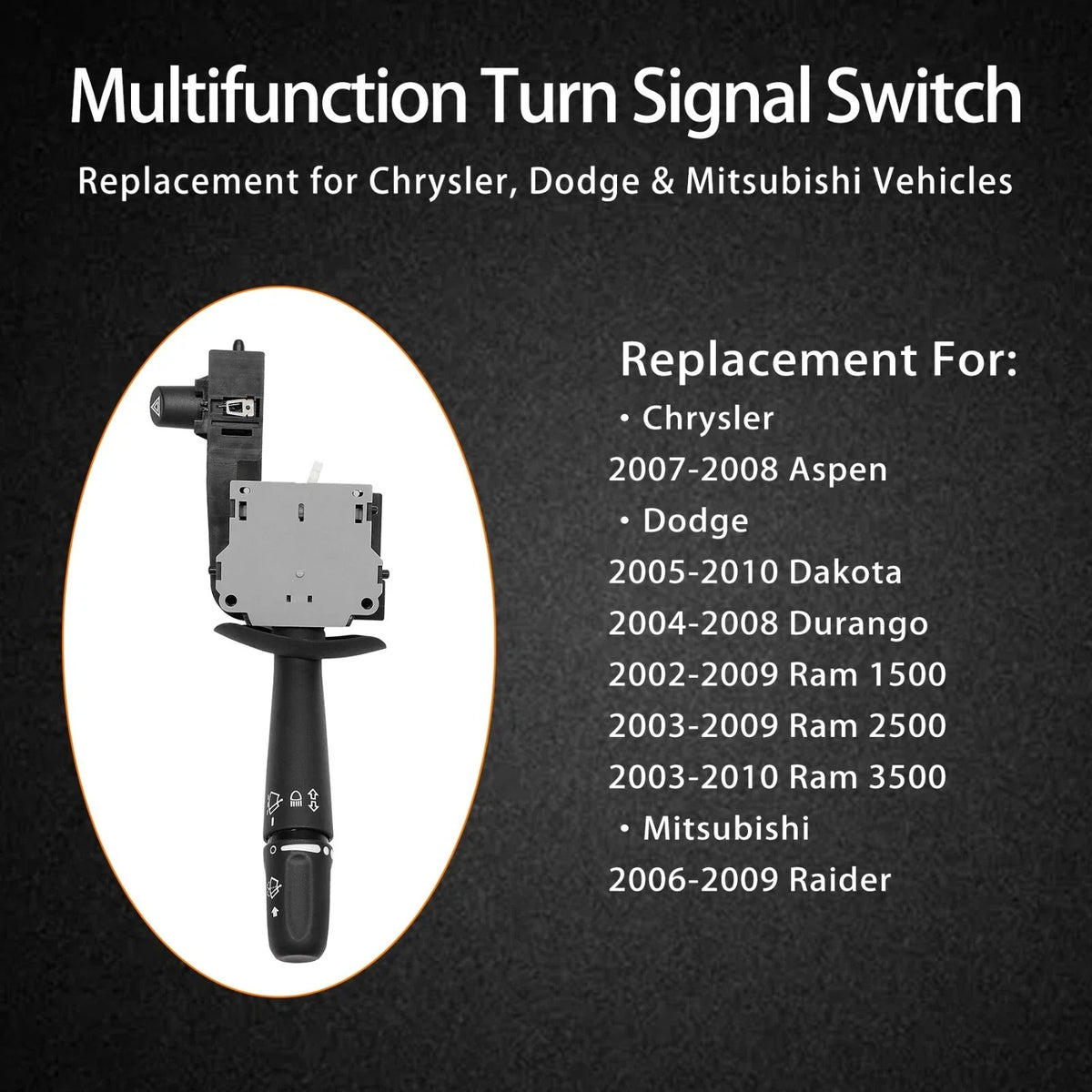 Turn Signal Wiper Switch for Dodge Ram Durango Chrysler Aspen (2002–2010)