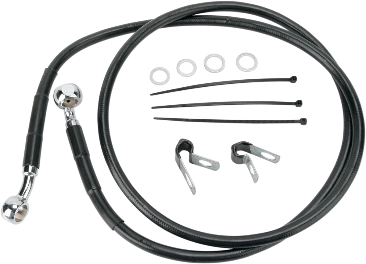 Front Brake Line for Harley FXST (1999–2007) - Black +10" 640210-10BLK