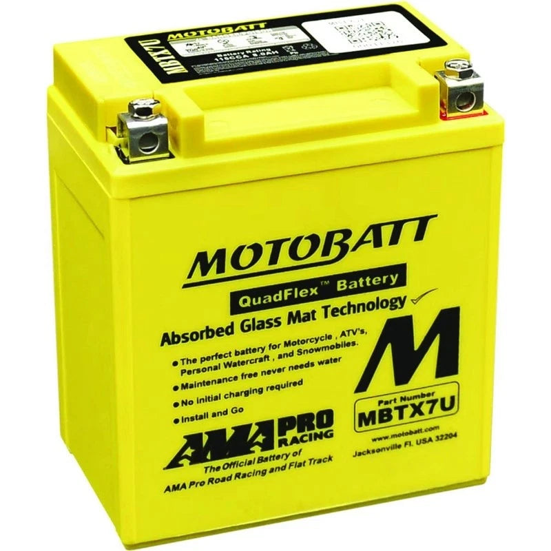 Motobatt Battery MBTX7U for Honda Kawasaki Yamaha Suzuki (12V)