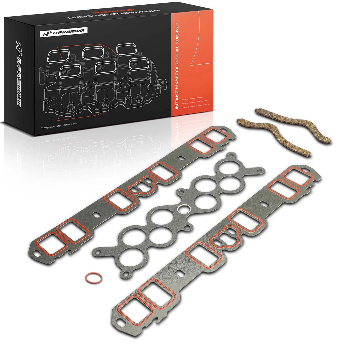 Set of 2 Lower & Upper Engine Intake Manifold Gaskets for Ford F-150 (1993–1995)