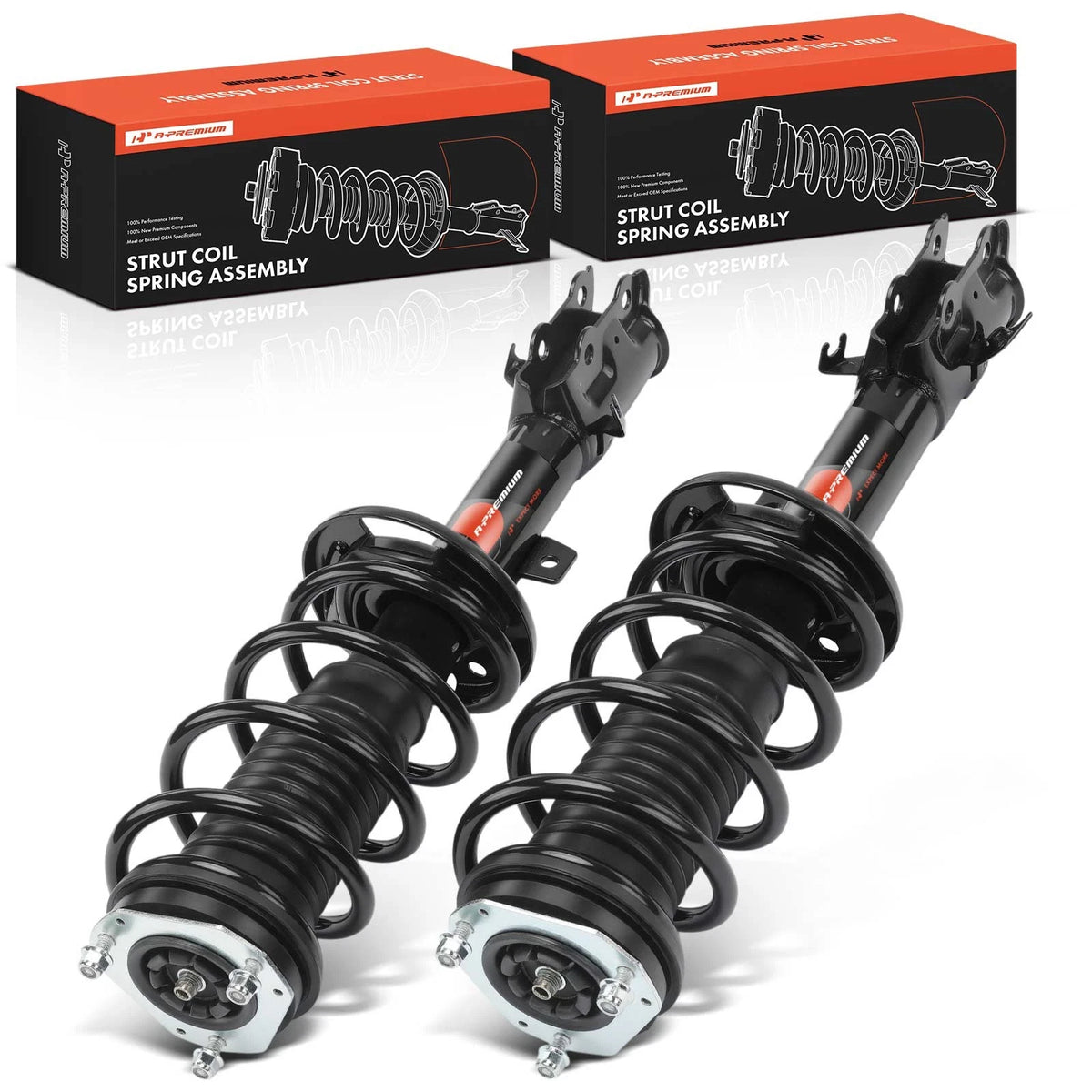 Set of 2 Front Struts w/ Coil Springs for Ford EcoSport (2018–2021) 920969, 920970, 1334162L, 1334162R