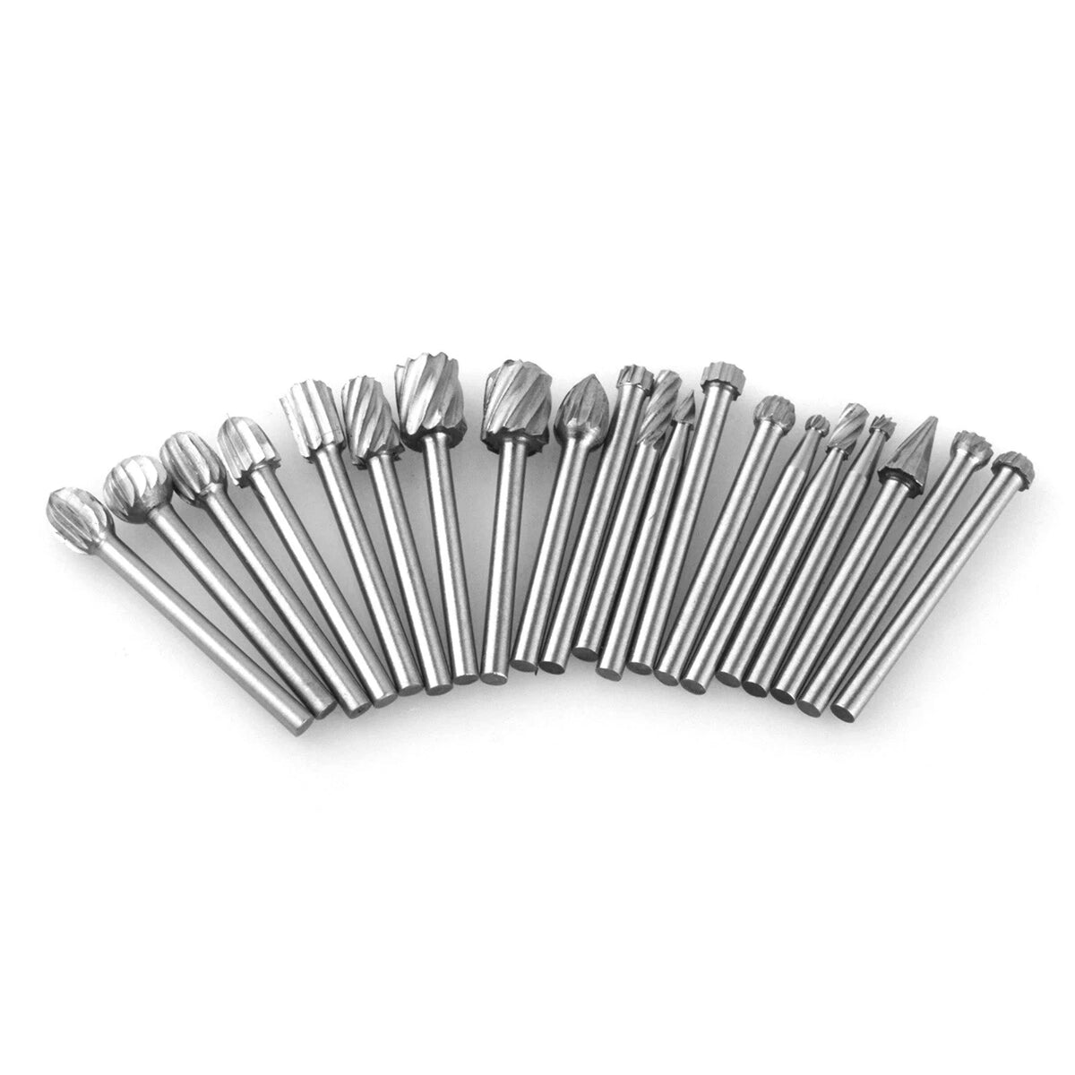 20X Rotary File Carving Burr Set 3.17mm for Woodworking