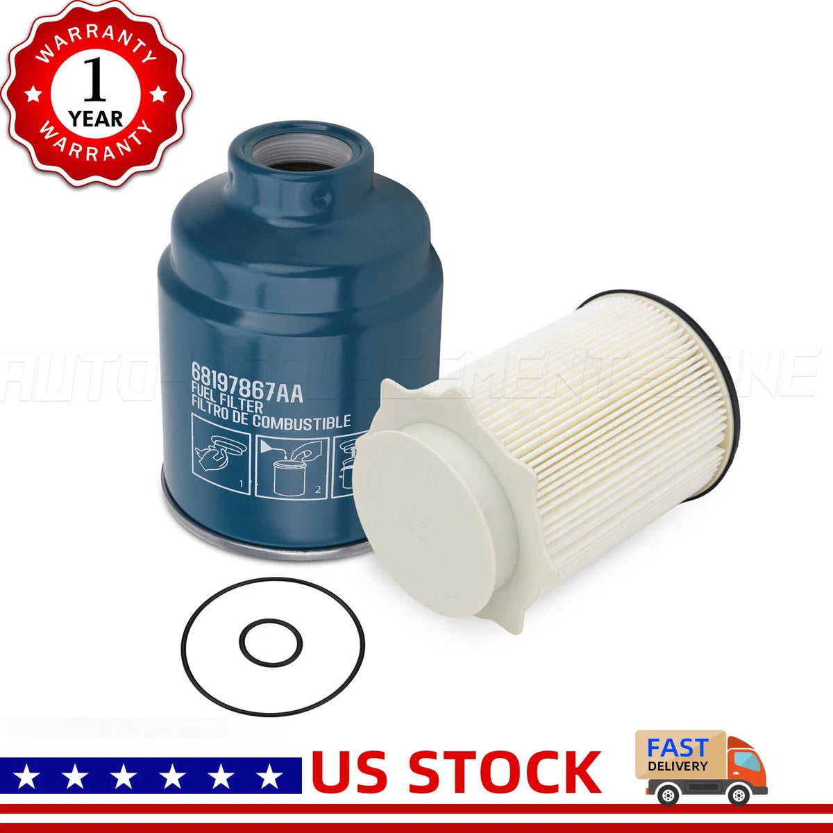 Fuel Filter Kit for Dodge Ram 2500 3500 4500 5500 6.7L Cummins (2013–2018)