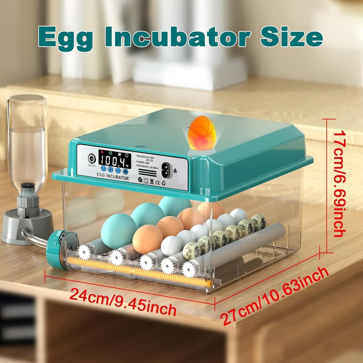 16 Egg Automatic Incubator Hatcher with Turning