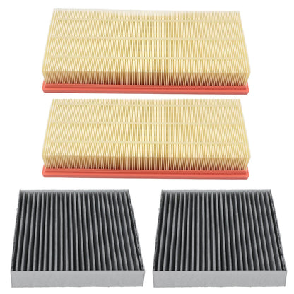 Air Filter Kit 4 Pack for Land Rover Range Rover (2014–2021) LR036369 LR011593