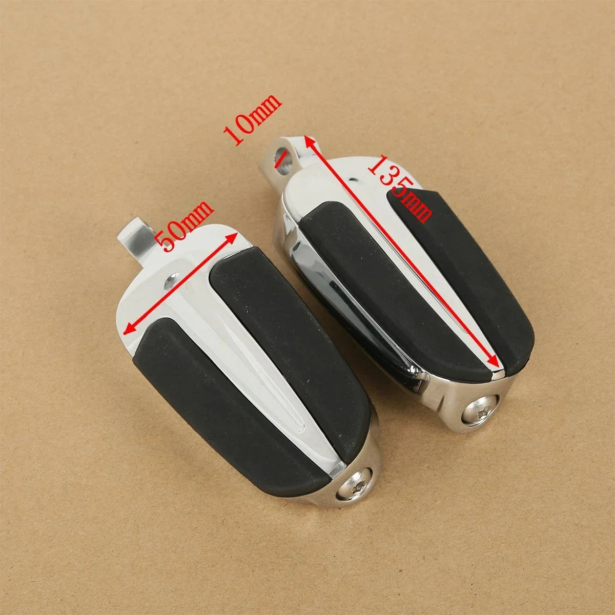 10mm Male Mount Foot Pegs for Harley Dyna Super Glide Custom
