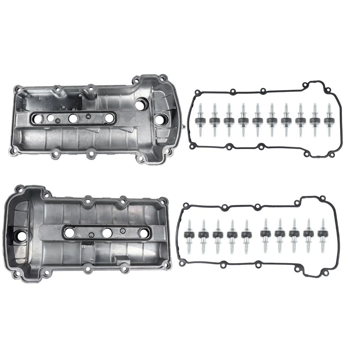 2X Engine Valve Covers with Gaskets for Jaguar S-Type (2002–2008)