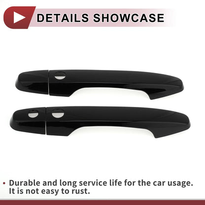 Set of 4 Car Door Handle Covers for Honda CR-V (2012–2016) Gloss Black ABS