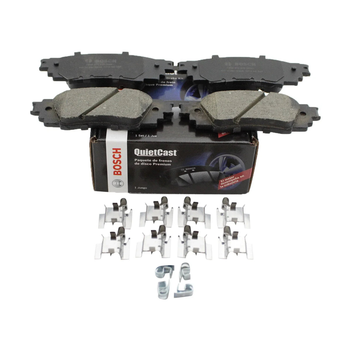 Set of 4 Bosch QuietCast Rear Ceramic Brake Pads for ES350 RX350L UX200 Avalon Camry (2007–2023)