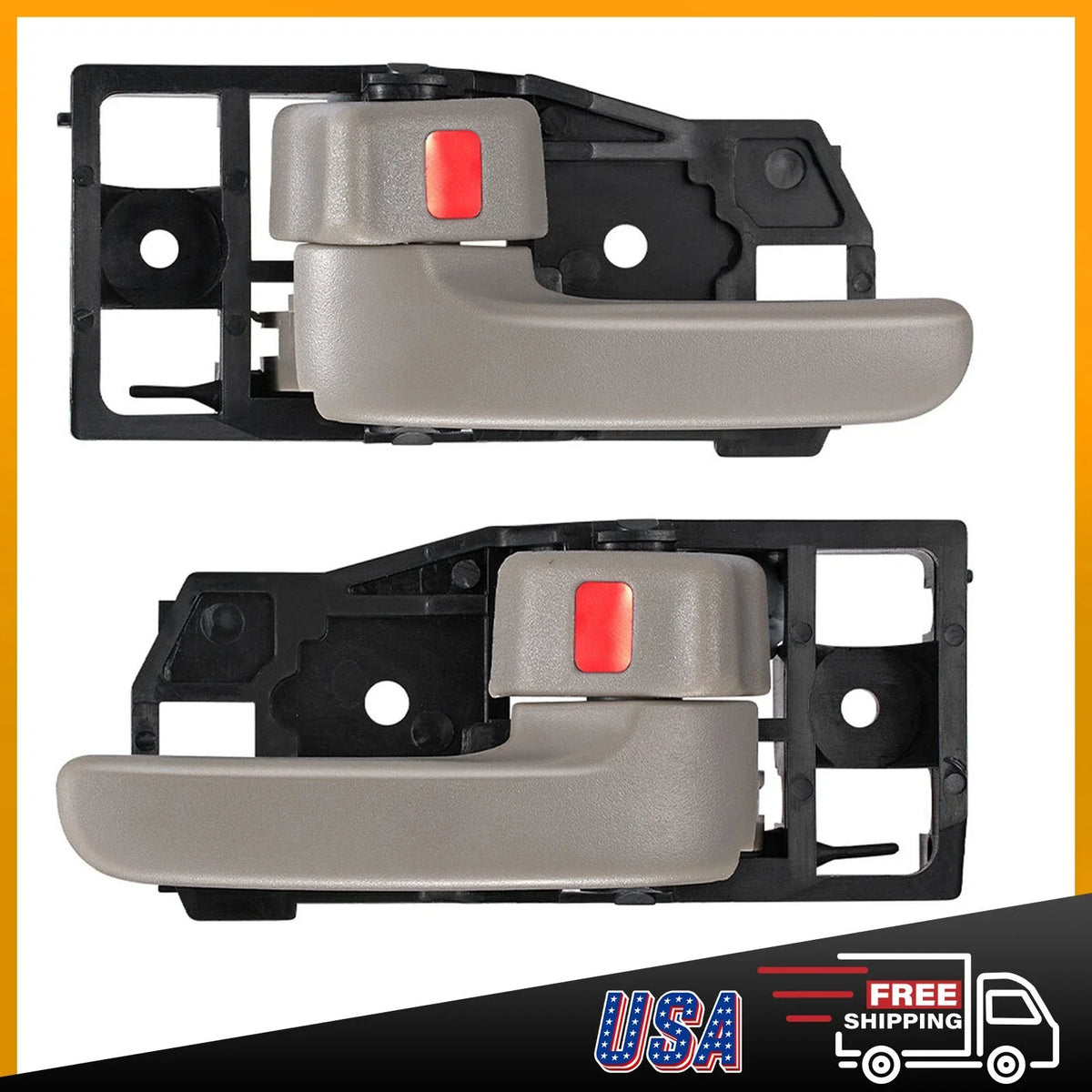 Pair Front Interior Door Handles for Toyota Tundra (2000–2006) Beige