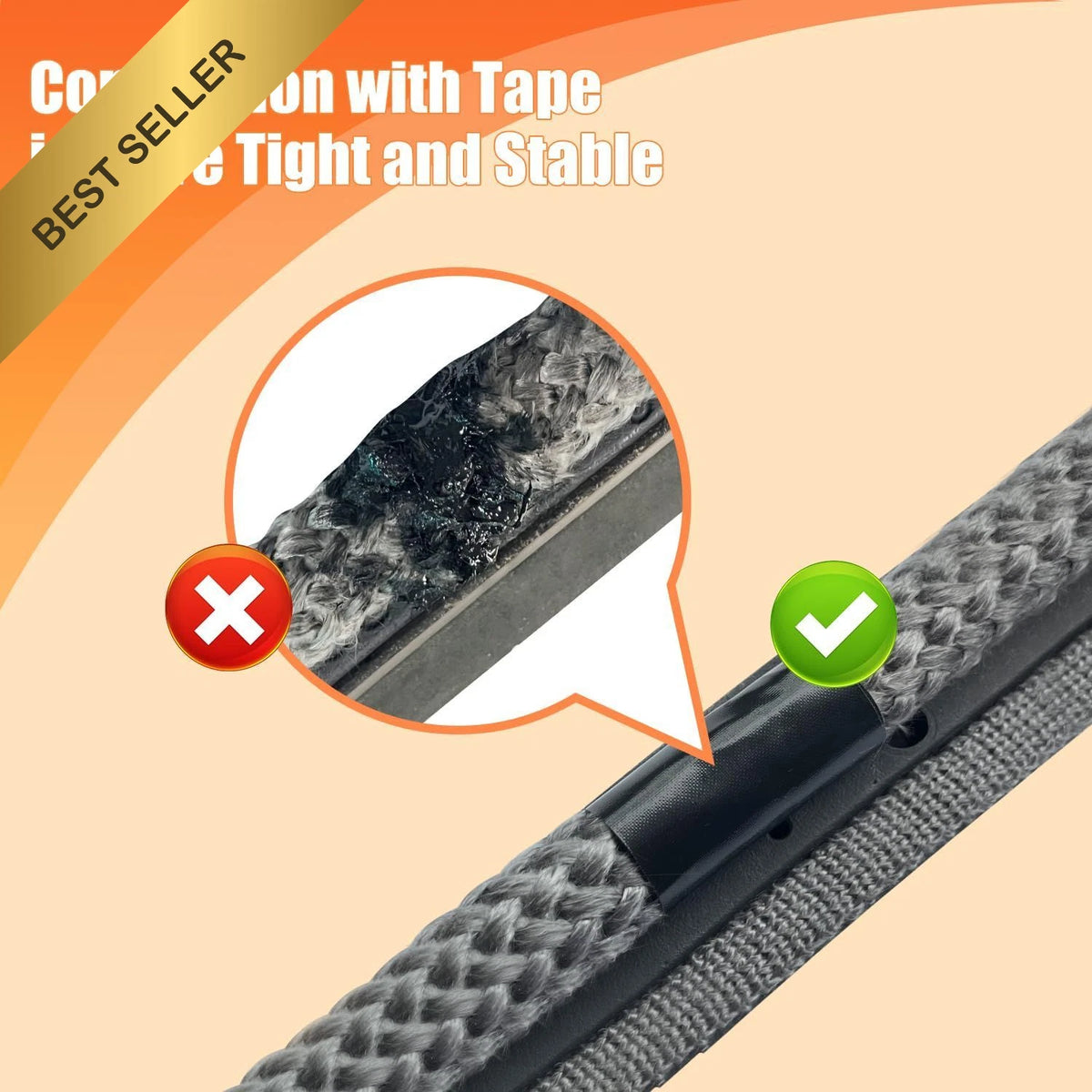 1/4 Inch High Temperature Fiberglass Gasket for Wood Stove Fireplace