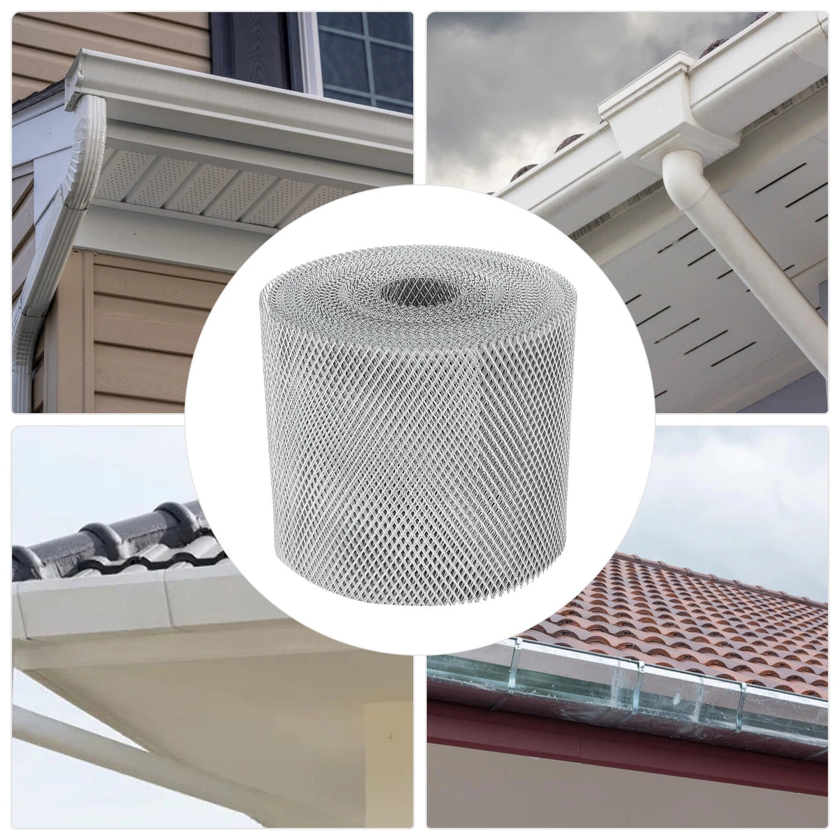 Gutter Guard Mesh Cover for Outdoor Protection (6 Inch x 100 Ft)
