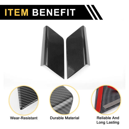 1 Pair Carbon Fiber Door Panel Handle Covers for Ford F-150 (2021–2024)