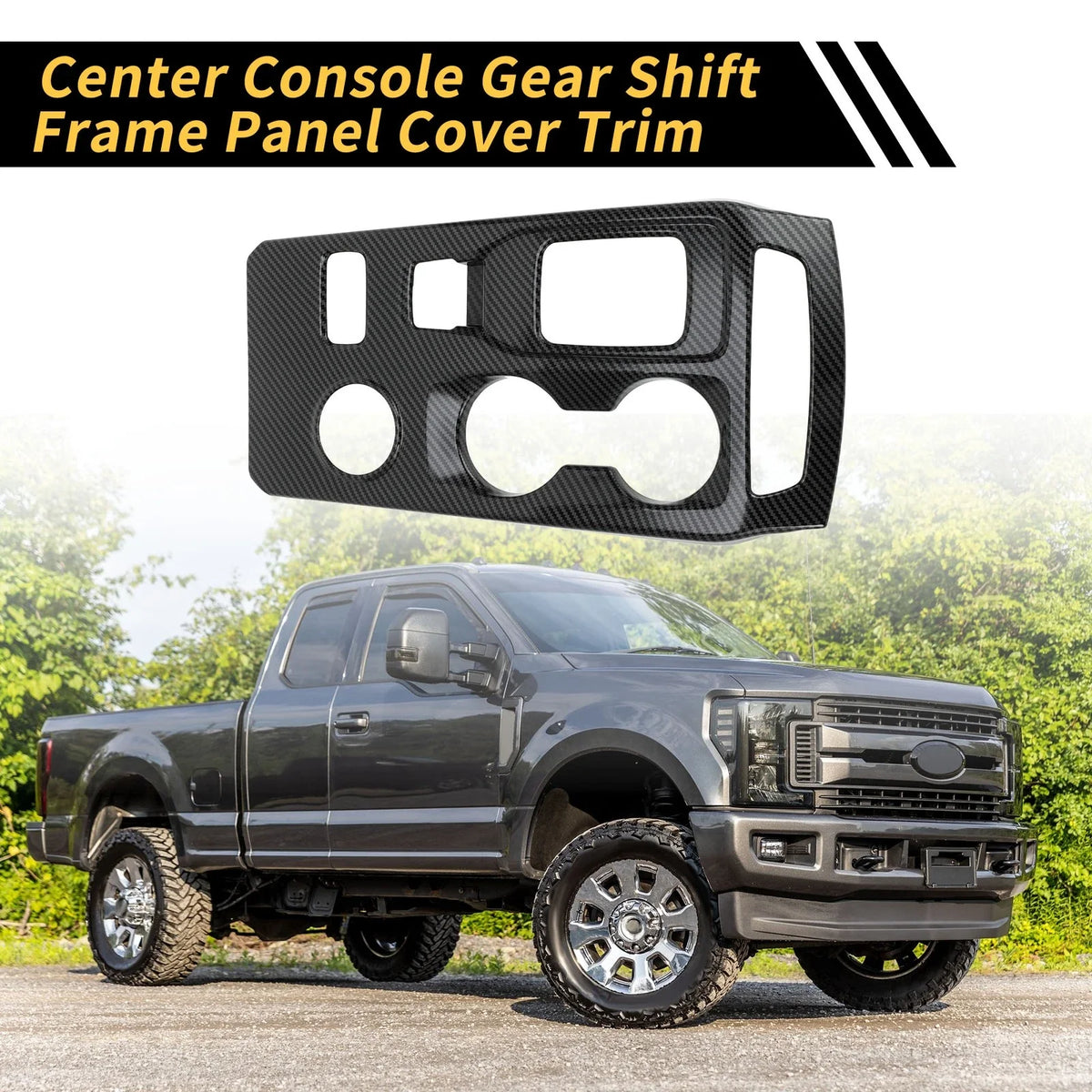 Carbon Fiber Gear Shift Frame Panel Cover Trim for Ford Ranger (2023–2024)