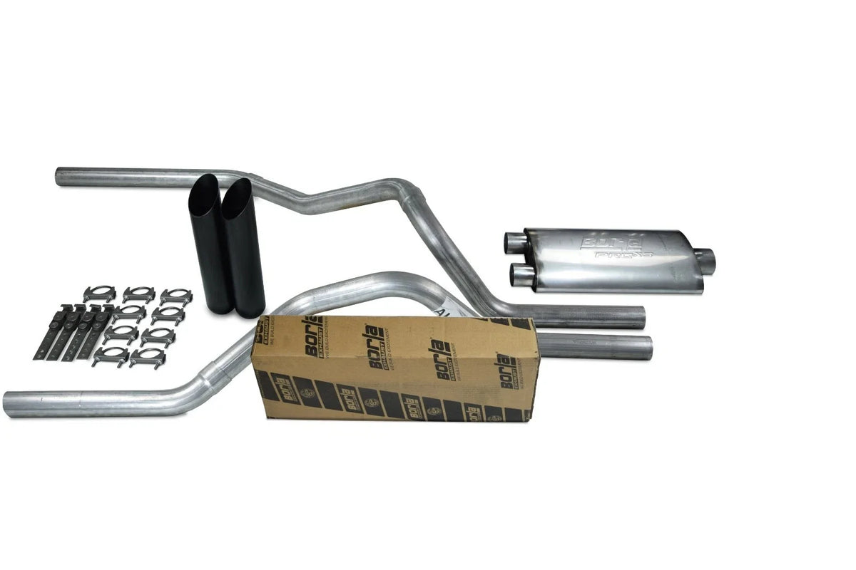 2.5" Dual Exhaust Kit for Ford F150 (2015–2020) Borla Pro XS Black Tip