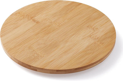 10 Inch Bamboo Lazy Susan Organizer for Kitchen Cabinet Table