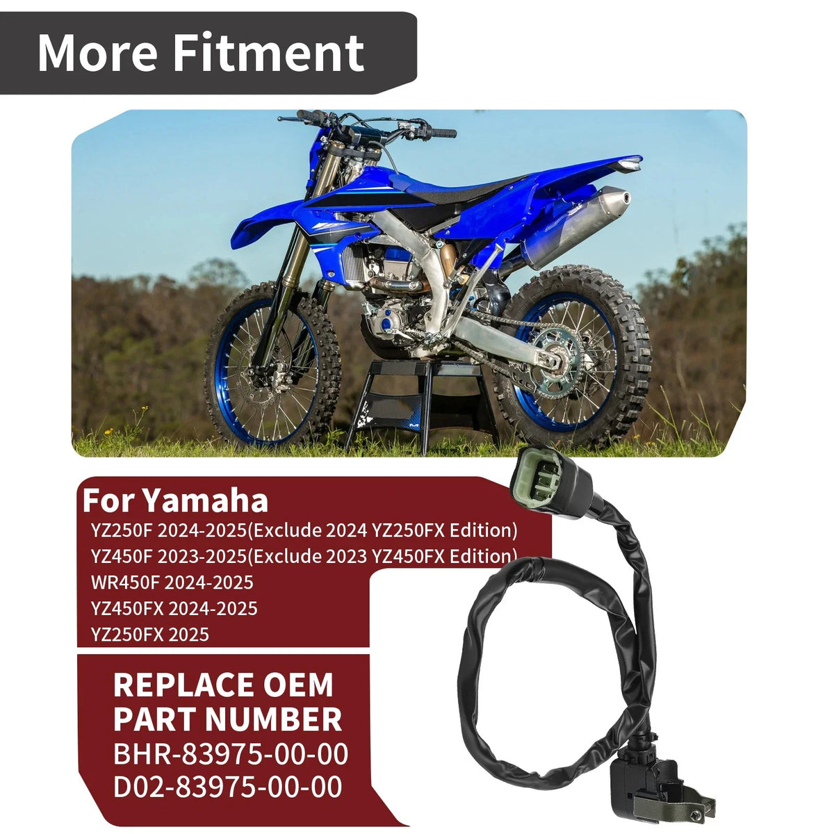 Map Control Kill Switch for Yamaha YZ250F WR450F YZ450FX (2024–2025) BHR-83975-00-00