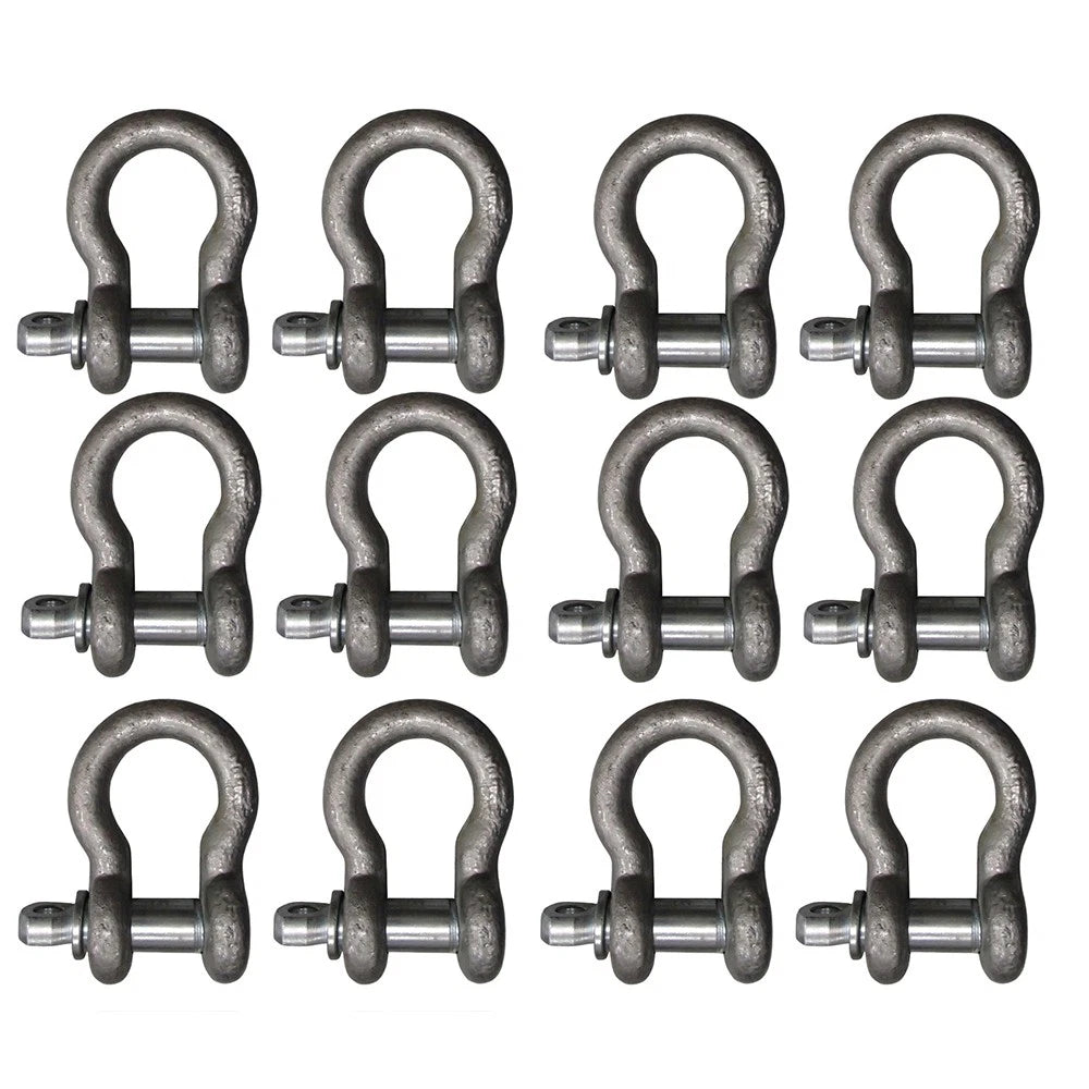 Set of 12 3/4" Shackles for Hauling Tie Down Anchor Loops