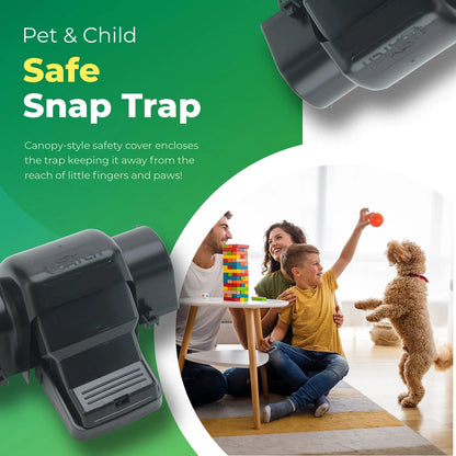 2X Rat Traps Indoor Outdoor Dual-Entry Large Trap Pack of 2, Black