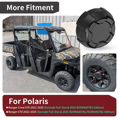 Rear Matte Black Rim Cap for Polaris Ranger Crew SP 570 (2022–2025) 1524066-458