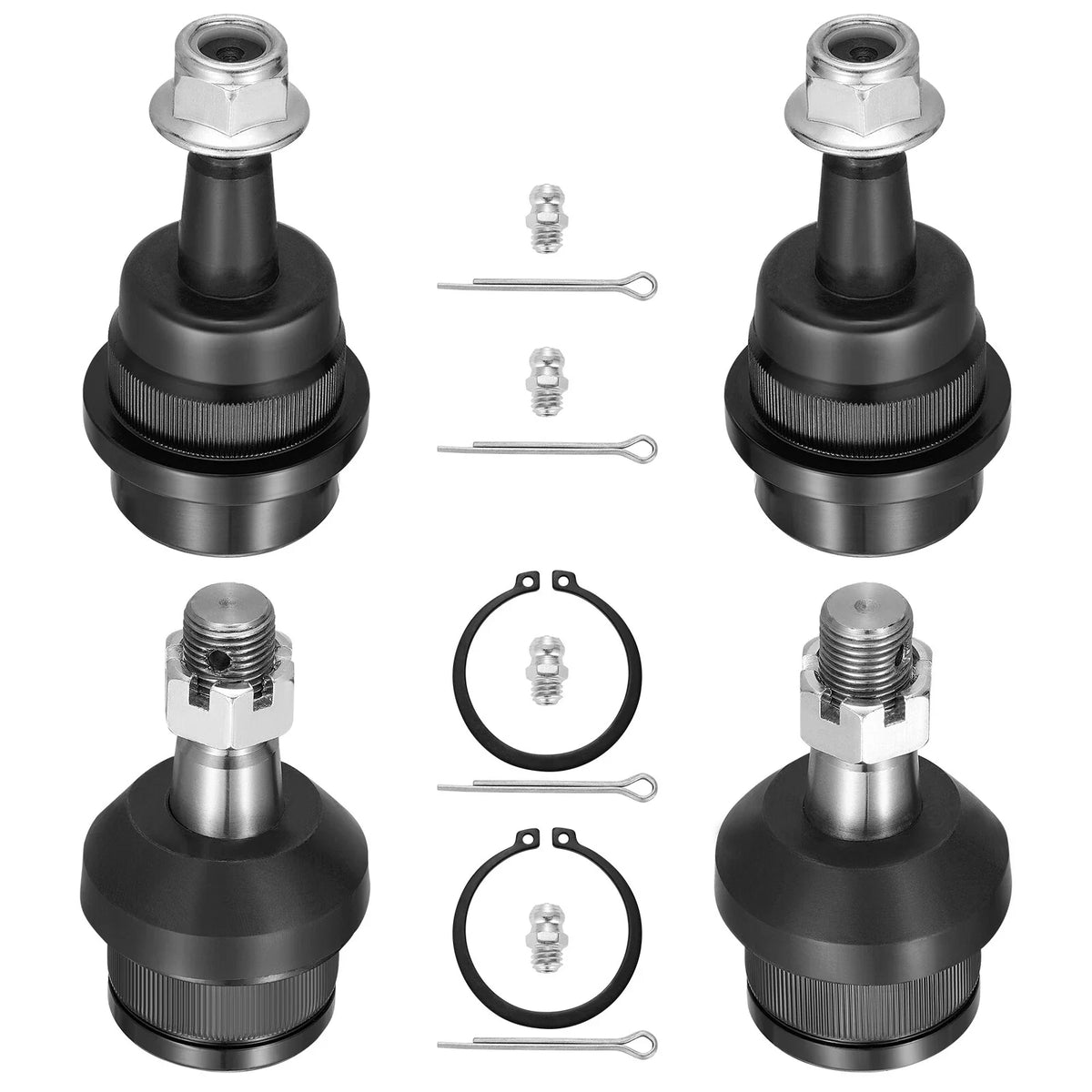 Set of 4 Front Suspension Upper & Lower Ball Joints for Jeep Grand Cherokee Wrangler (1999–2021)