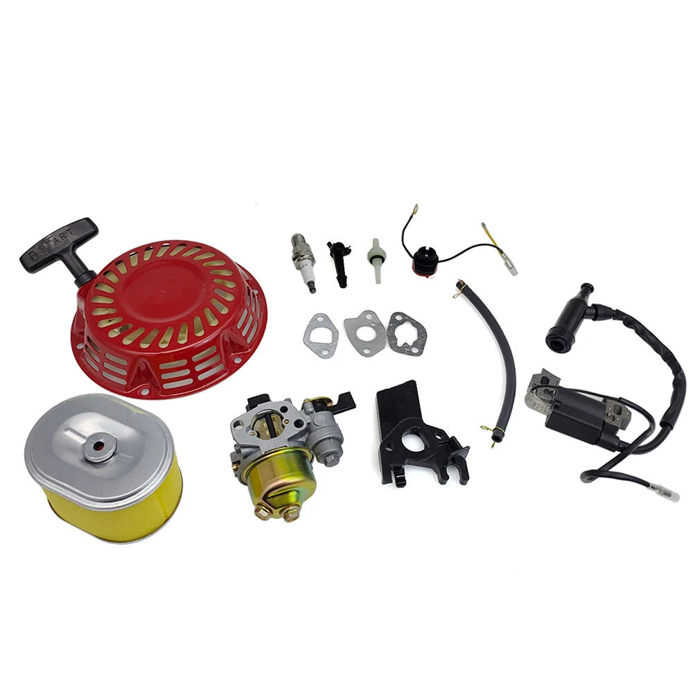 Recoil Ignition Coil Spark Plug Filter Carburetor for Honda GX160 5.5HP 6.5HP