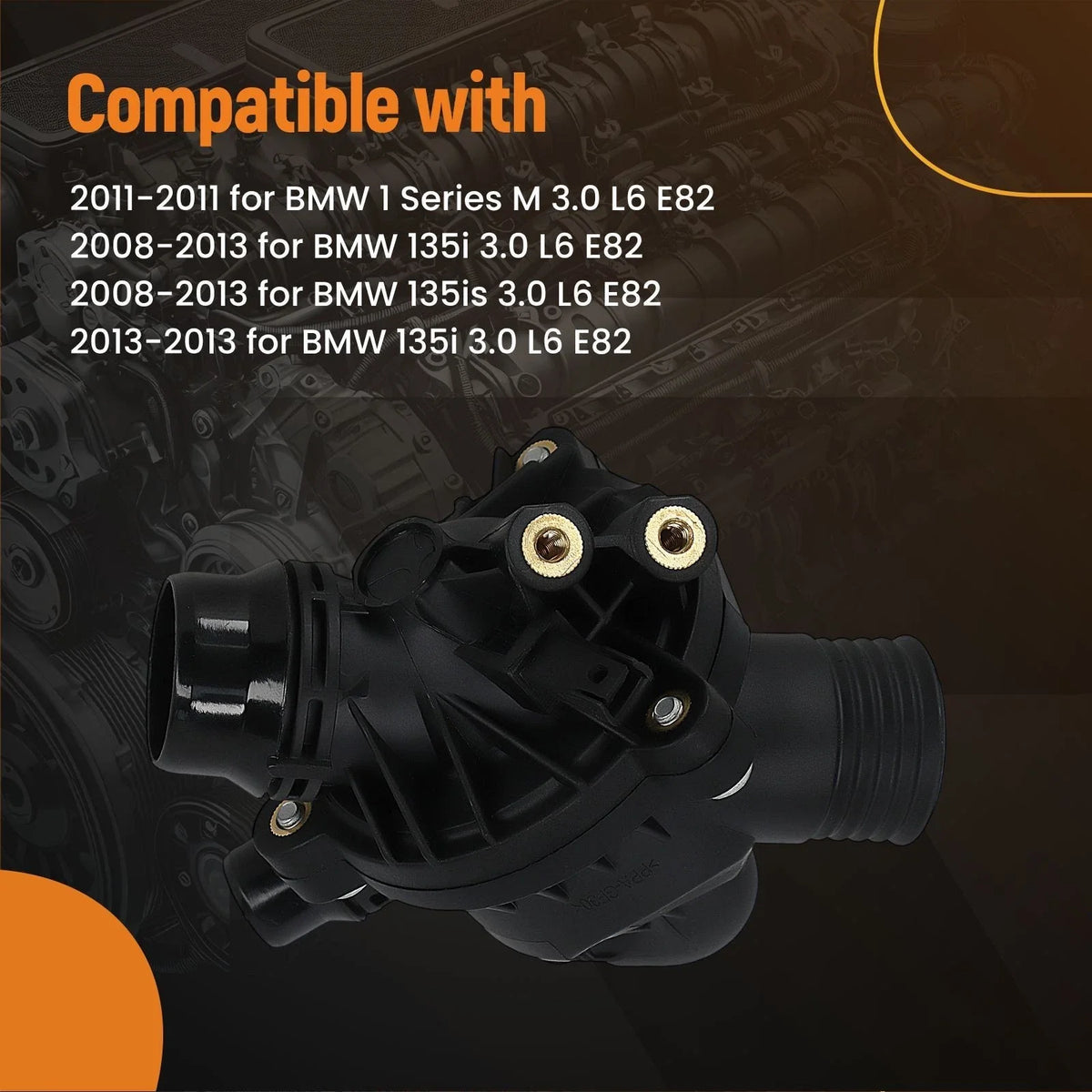 Engine Cooling Thermostat for BMW 335i 335xi ActiveHybrid 5 7 (2011–2013)