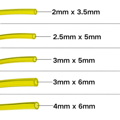 Fuel Hose Set (5 Sizes, 1 Meter Total Length) for Outdoor Power Tools