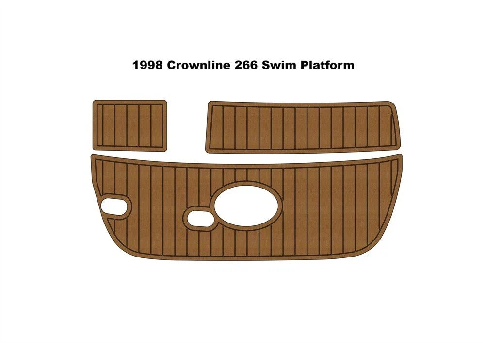 EVA Faux Foam Teak Deck Flooring Mat for Crownline 266 (1998)