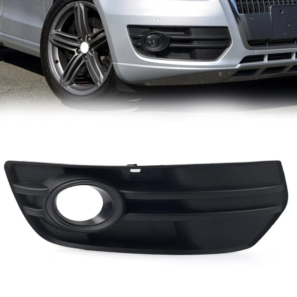 Front Lower Bumper Grille Cover for Audi Q5 (2009–2012) - Black, Fog Lamp Hole