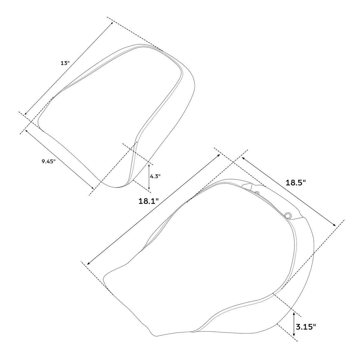 Driver Passenger Seat for Harley Softail Fat Boy FLFB FLFBS (2018–2023)