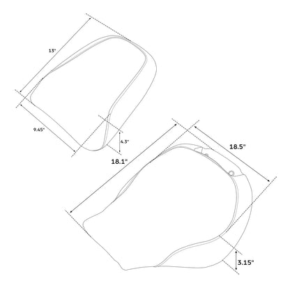 Driver Passenger Seat for Harley Softail Fat Boy FLFB FLFBS (2018–2023)