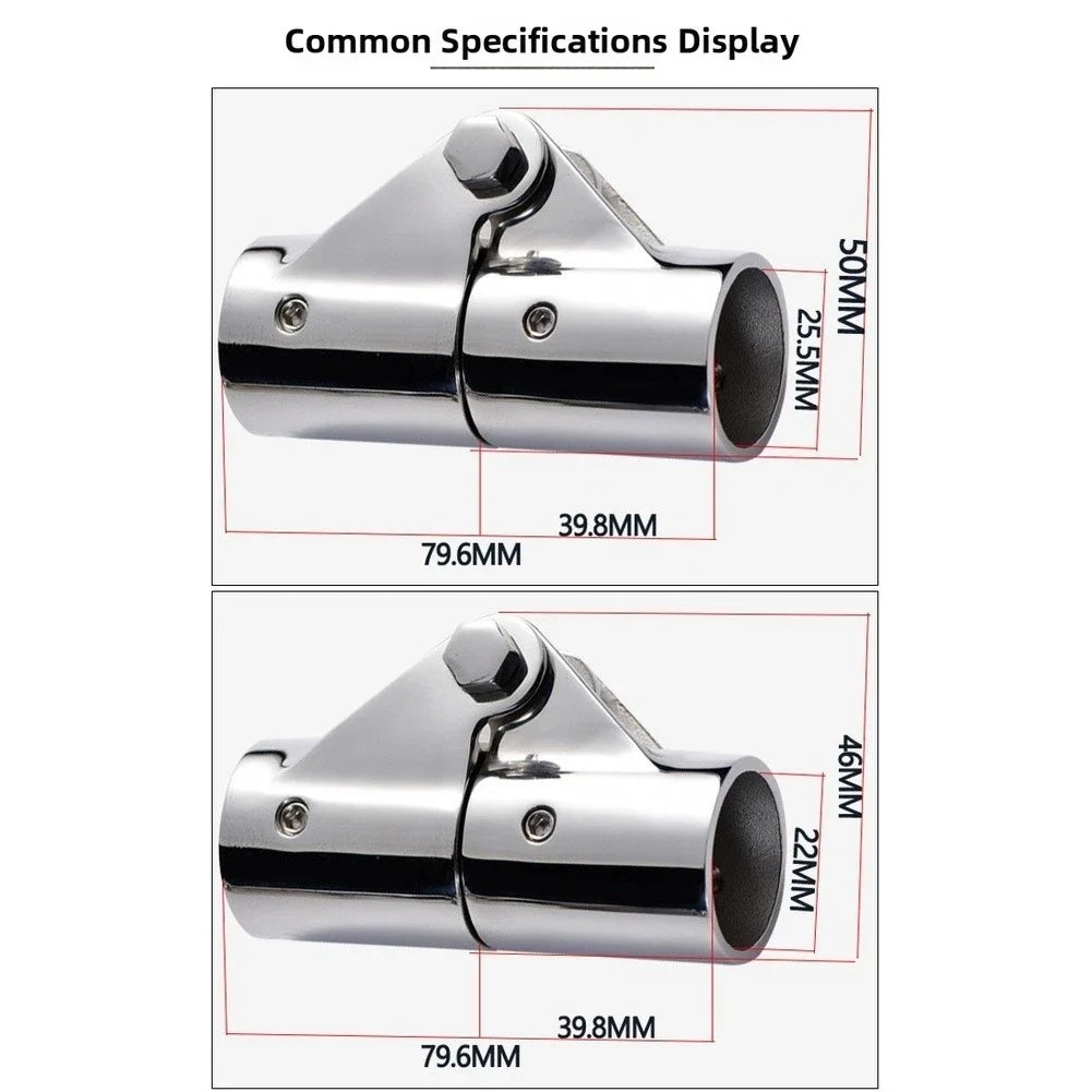 22mm Stainless Steel Boat Rail Connector for RV