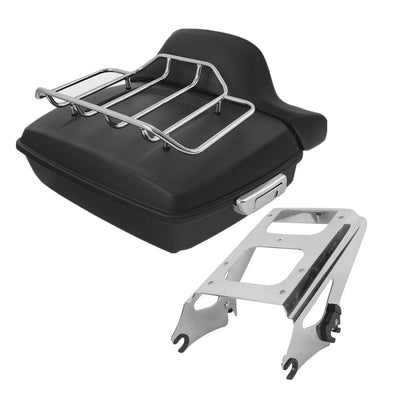 Matte Chopped Trunk Pad Mount Rack for Harley Touring Electra Glide (2009–2013)