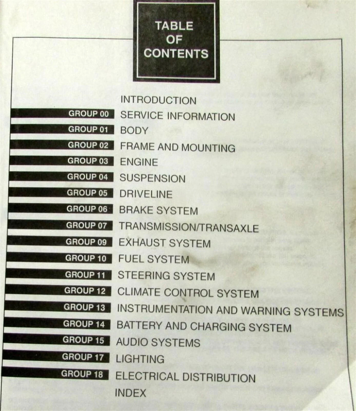 Service Shop Repair Manual for Ford Taurus Mercury Sable (1998)