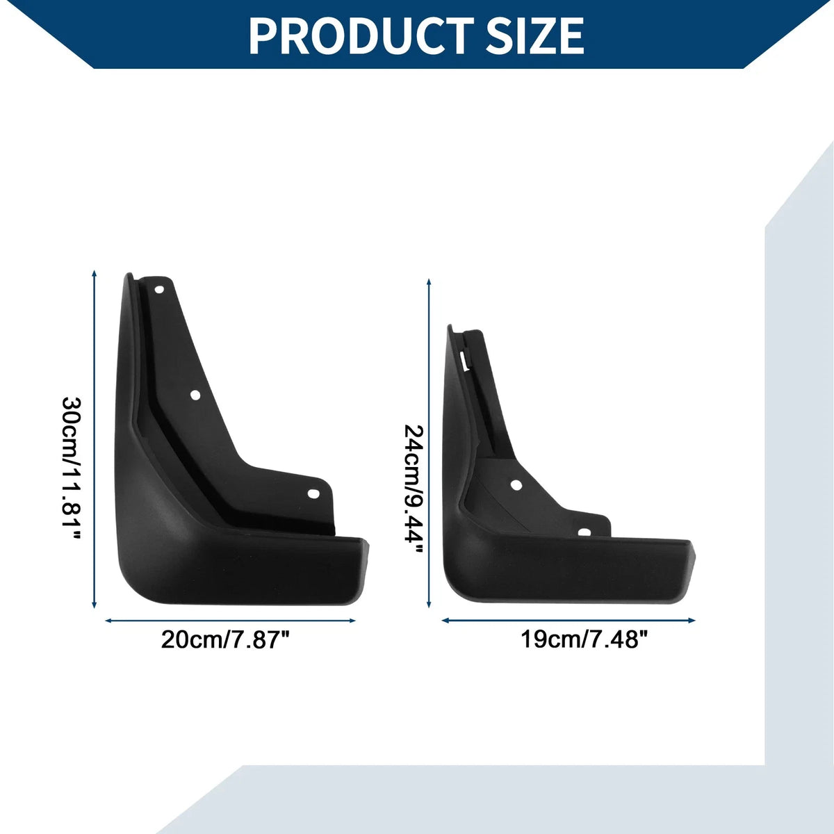 Set of 4 Mud Flaps Splash Guards for Mercedes-Benz CLA (2020–2023)