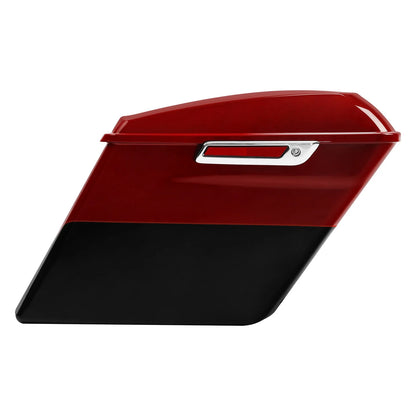 5" Stretched Hard Saddlebags for Harley Touring (2014–2023) Billiard Red/Vivid Black