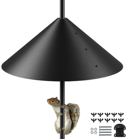 19'' Chew-Proof Squirrel Baffle for Bird Feeders (Weather Resistant)