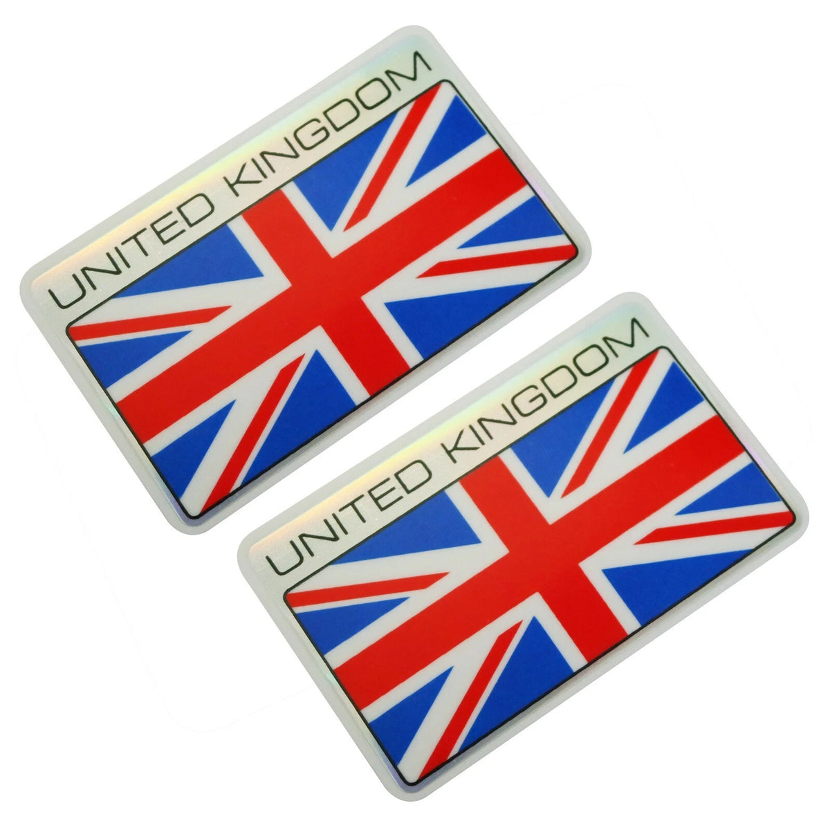Set of 2 England UK Flag Stickers - Self Adhesive, Waterproof