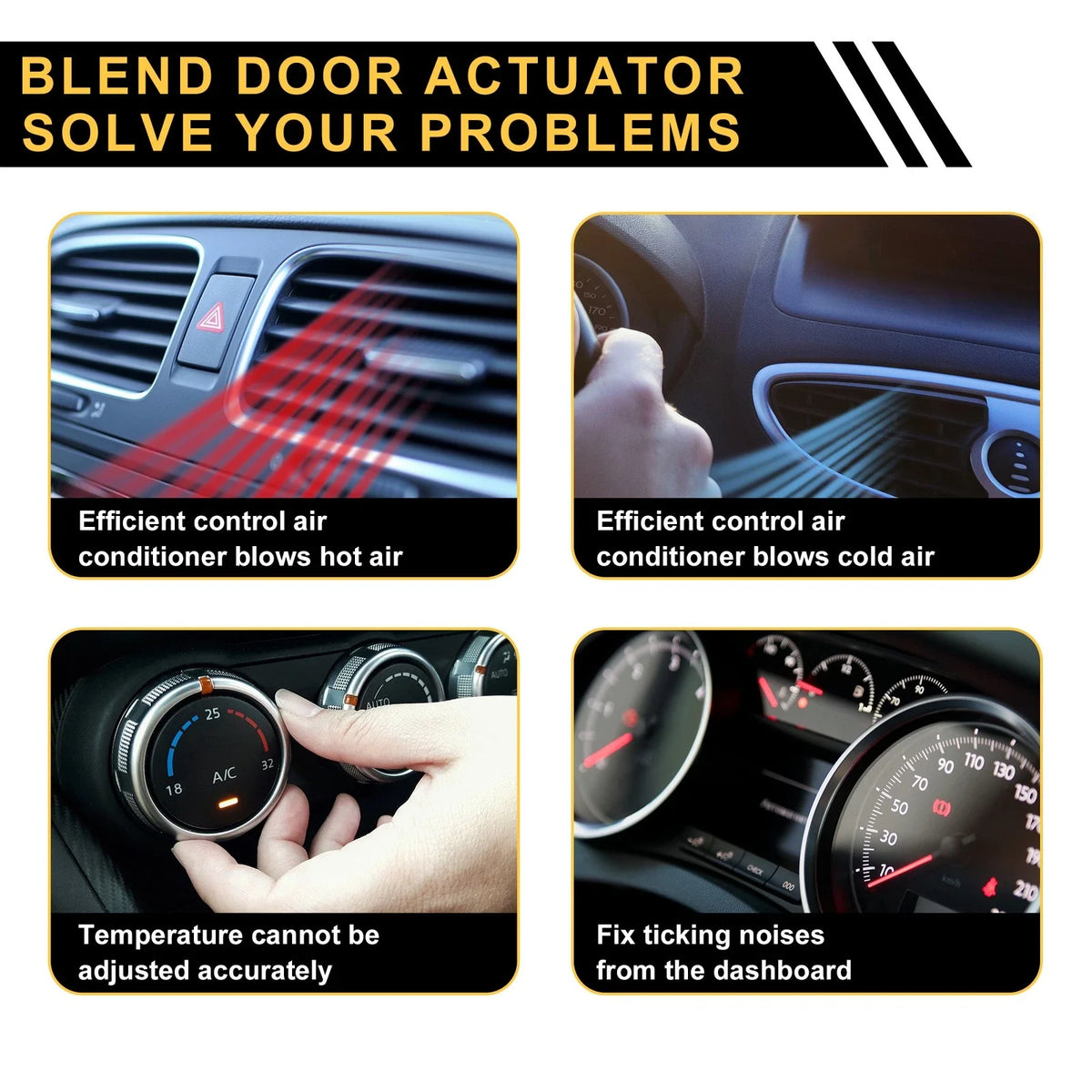HVAC Heater Blend Door Actuator for Ford Explorer (2011–2018) No. 4F2Z19E616FA