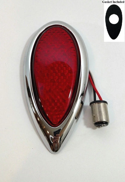 LED Tail Light with Chrome Bezel and Gasket for 1938–1939 Ford