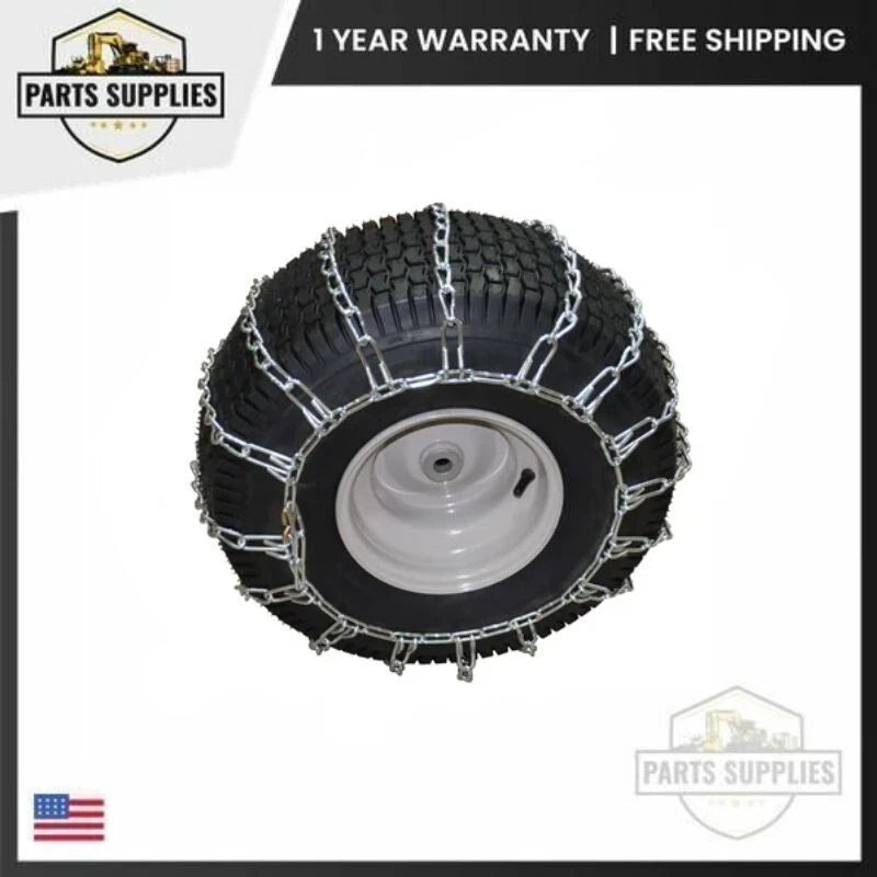Set of 2 Tire Chains for John Deere MTD 18x9.5x8 18x8.5x10