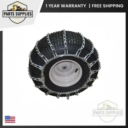 Set of 2 Tire Chains for John Deere MTD 18x9.5x8 18x8.5x10