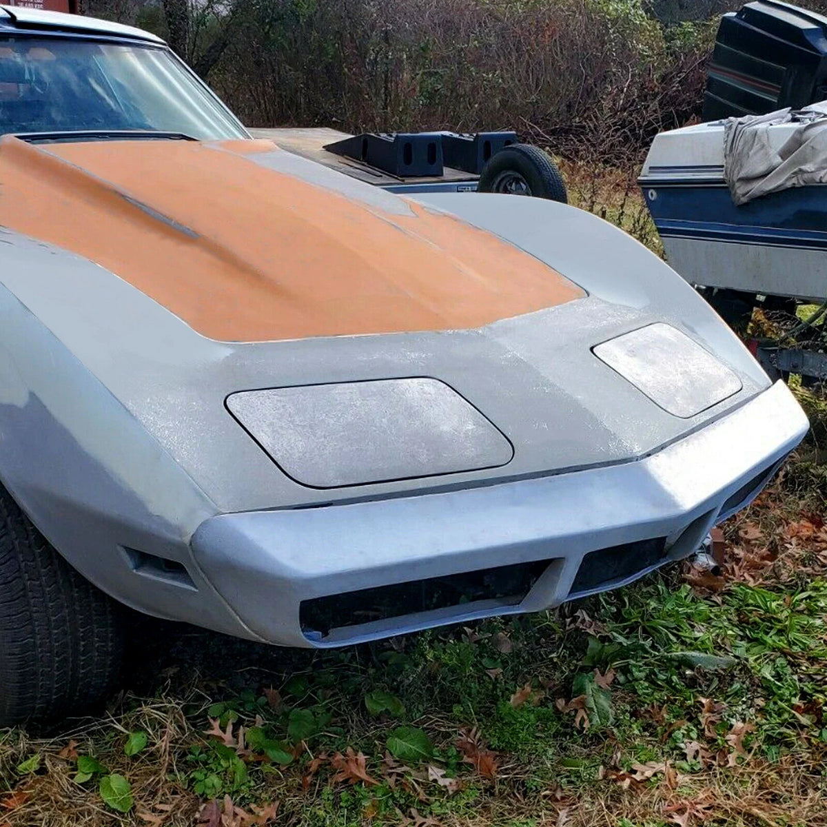 Front Bumper Face Bar Grille for Chevrolet Corvette (1973–1974) #6263597
