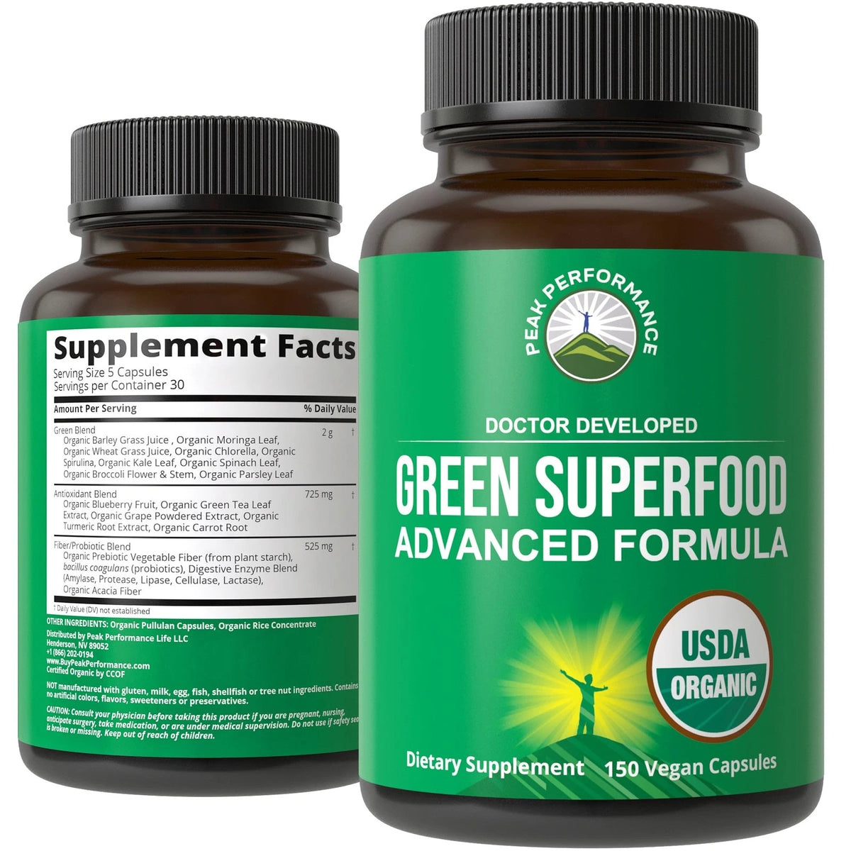 Organic Super Greens Capsules for Green Juice (Pack of 1)