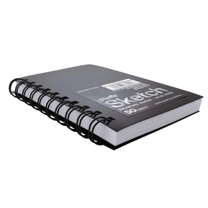 Set of 6 Mini Poly Cover Sketch Books 5.5" x 3.5" 50 Sheets